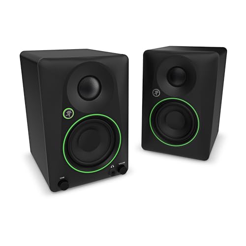 Mackie CR5BT 5.25" Creative Reference Powered Studio Monitors with Bluetooth, Tone Knob and Location Switch — Active Speakers for Music Production, Desktop Computer, Gaming, HiFi Listening - size: 5.25" Monitor, style: Bluetooth