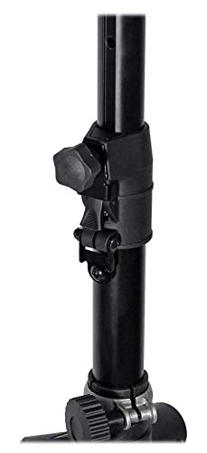 Rockville RVSS4AB DJ PA Tripod Speaker Stand, Black, Hydraulic Auto Lift | Auto Lowering, 154 lbs Capacity, 42-79 in. Height, Steel and Aluminum, Lightweight, Travel Bag Included