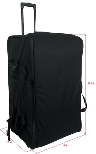 Rockville RPG15BT 15" Powered PA Speaker Pair with RPG15BT V2 Rolling Bags | 1000W Peak / 250W RMS, Bluetooth 5.0 TWS, USB/SD, 5-Band EQ, XLR/RCA, 2 Rolling Travel Bags with Wheels, 4-Items