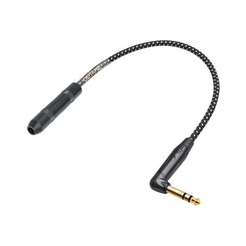 1Feet Right Angle 1/4 6.35 TRS Male to Female Stereo Audio Cable,6.35MM TRS Male to Female Stereo Headphone Guitar Extension Cable Cord - size: 1Feet