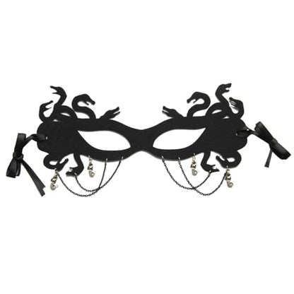 FOMIYES Medusa Snake Demon Halloween Mask - Women Half Face Mask Cosplay Costume Accessory for Masquerade Parties, Carnival, and Witch Themed Events, Halloween, Cosplay
