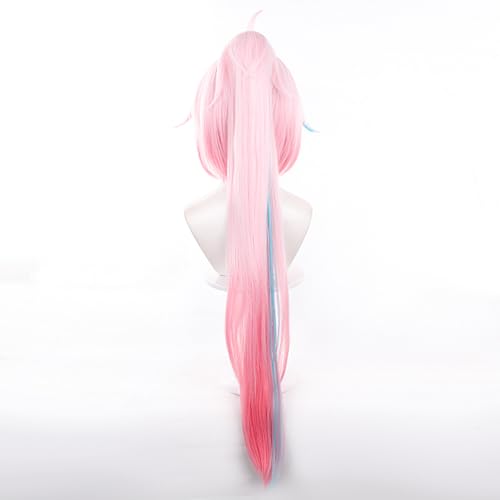 Anime Pink Wig with High Ponytail Women Long Straight Hair Adult COS Game Cosplay wig Comic con,Theme Party,Game Show,Halloween,Christmas - color: Light Pink