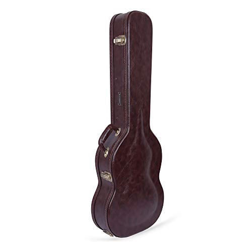 Crossrock Hardshell Arch Top wood case fits SG Electric Guitars-Brown(CRW600SGBR) - color: Vintage Brown, style: Sg Electric