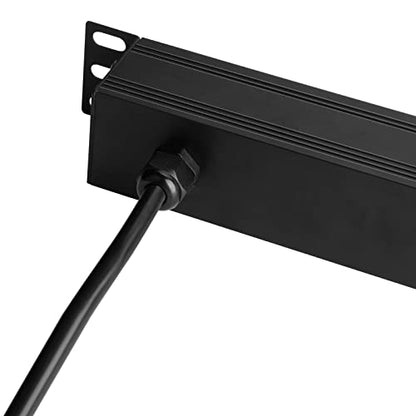BTU 2PCS Power Strip Surge Protector Rack-Mount PDU, 8 Right Angle Outlets Wide-Spaced, Mountable Power Strip Heavy Duty for Server Racks, Commercial, 300J (Black 6FT) - color: Black 6FT-2PCS