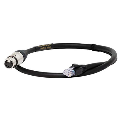 SIRS-E RJ45 to XLR DMX 케이블 0.9m(3피트) - DMX512 LED 조명, 컨트롤러 및 디코더용 5핀 XLR 암 - RJ45 수 어댑터 - Neutrik 커넥터, 미국 제조 - size: 5 PIN, style: 여성