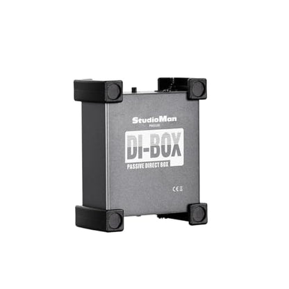 StudioMan PRO100 Passive Direct Box - 1/4" to XLR Balanced Converter, Studio & Stage DI Box with Impedance Matching, Hum Elimination & Anti-Vibration Pads