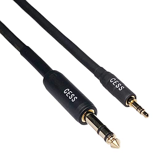 CNCESS 3.5mm to 6.35mm TRS Stereo Audio Cable, 2 Feet 1/8 Inch Male to 1/4 Inch Male Headphone Amp Guitar Keyboard Mixer Cord, 1 Pack - size: 2 Feet