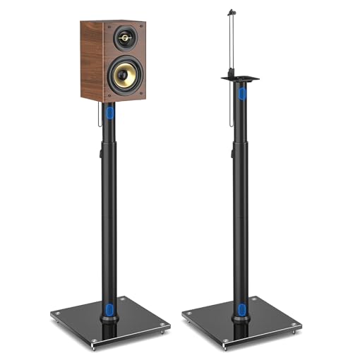 Rfiver Bookshelf Speaker Stands Pair from 32" to 43" - size: 43 Inch
