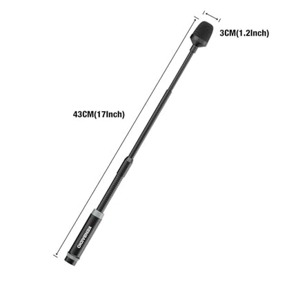 DJ Mic 17 Inch Flexible Gooseneck Microphone, Professional XLR Wired Dynamic Bob Barker Microphone for Video Conference, Podium, Singing, Karaoke DJ Mixer Dedicated Disc Shouting KTV Bar, Metal - size: 17 Inch