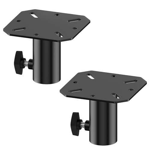 Universal 35mm Speaker Adapter Bracket for Pro Audio DJ/PA Speaker Stand Adapter - Metal Speakers Stand Mounting Plate for Standard 35mm Pole or Tripod Speakers Stands, 2 Pack - style: 2 Pack
