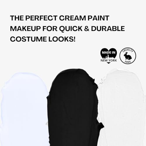 Mehron Makeup Tri-Color Halloween Makeup Palette - SKELETON | 10 Shades of Mehron Greasepaint in 1 Easy to Use Palette. Perfect for Quick Costume Looks. Cruelty Free & Made in the USA. - color: Skeleton