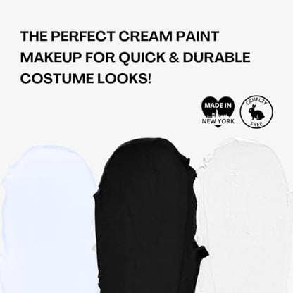 Mehron Makeup Tri-Color Halloween Makeup Palette - SKELETON | 10 Shades of Mehron Greasepaint in 1 Easy to Use Palette. Perfect for Quick Costume Looks. Cruelty Free & Made in the USA. - color: Skeleton