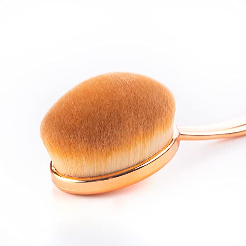 Yoseng Oval Foundation Brush 5 Pcs Toothbrush Makeup brushes Fast Flawless Application Liquid Cream Powder Foundation With Makeup Brush Case - style: Style C