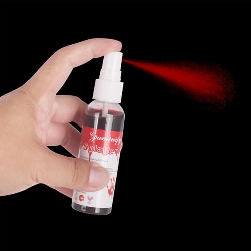 2.1oz Fake Blood Spray, Blood Splatter, Halloween Liquid Blood for Clothes, Zombie, Vampire and Monster SFX Makeup & Theater,Dark - color: fake blood dark
