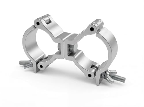 Dual Swivel Lighting Hook Clamp 1.88-2in 220lbs | Heavy Duty Lighting Truss Clamp for 4/5 - 2" Pipe, 22-220lbs Premium Aluminum O-Clamp for DJ Stage Lighting Setup - size: Fit for 1.88-2inch pipe-1pcs