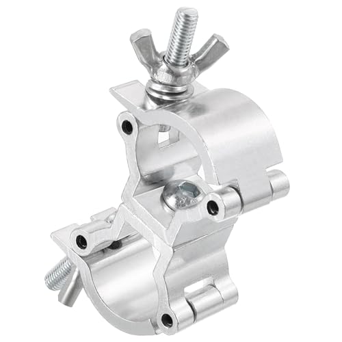 uxcell Light Truss Clamps, Aluminum Alloy Stage Lighting Pipe O Clamp for 0.71-0.83inch OD Tube Max Load 15lb Double Buckle, 1Pcs - color: Silver, size: 0.71-0.83inch
