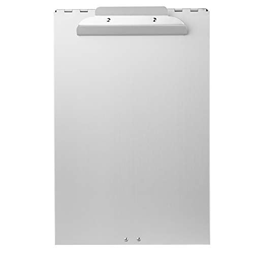 Amazon Basics Metal Clipboard with 2 Storage Compartments, Letter Size, 250 Sheet Capacity, Office Supplies with Self-Closing Latch, 14.1 x 9.2 x 2.6 inches, Silver