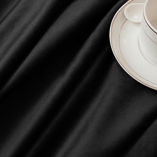 Timeper Blackout Velvet Curtains - Light Blocking Black Velvet Drapes Heat Insulated Privacy Assured for Basement, Hallway, Living Room, Black, W52 x L72, 2 Panels - color: Black, size: 52"W x 72"L (Pack of 2)