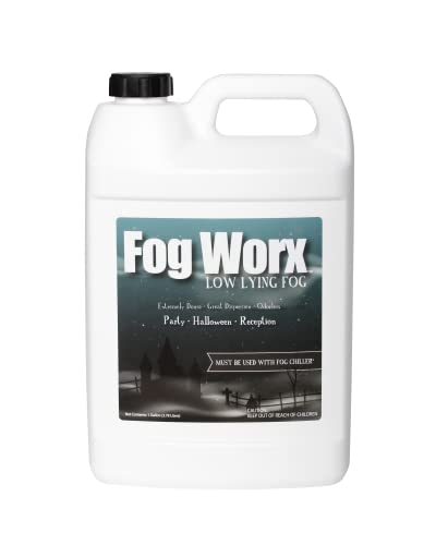 Fogworx Low Lying Fog Juice, Low Lying Indoor-Outdoor Fog, Designed Fog Chillers, Ground Foggers and Low Lying Fog Generators, 1 Gallon - size: gallon