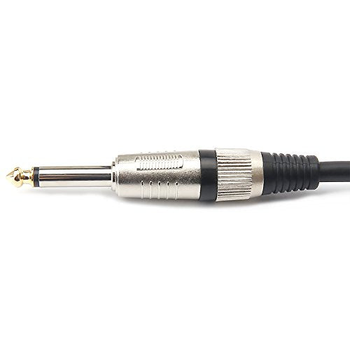 Unbalanced 6.35mm(1/4 inch) TS Mono to XLR Male Cable Gold Plated Quarter inch to Male XLR Microphone Cable Interconnect Cable - 3 Feet/1 Meter - size: 3 Feet
