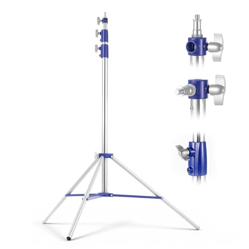 Heavy Duty Light Stand for Photography, 10.5ft/320cm Adjustable Tripod | Spring Cushioned Light Stand with 1/4" - 3/8" Screw, for Softbox, Ring Light, LED Panel, Cameras, 22lb Capacity - size: 1 pack 10.5ft