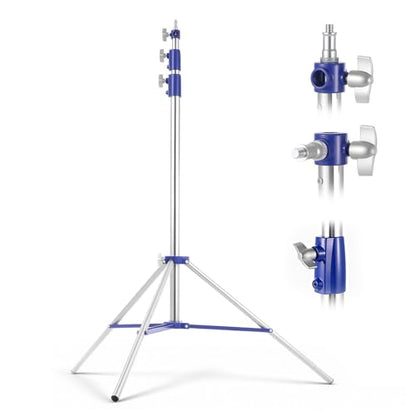 Heavy Duty Light Stand for Photography, 10.5ft/320cm Adjustable Tripod | Spring Cushioned Light Stand with 1/4" - 3/8" Screw, for Softbox, Ring Light, LED Panel, Cameras, 22lb Capacity - size: 1 pack 10.5ft