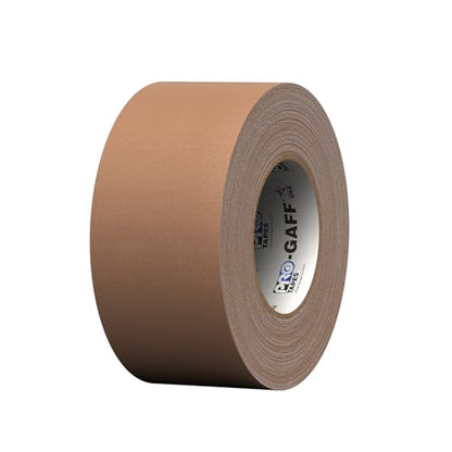 3" Pro Gaff Gaffers Tape 55 yards length tan matte. Premium Heavy-Duty Gaffers Tape trusted by professional Gaffers. Made in the USA. Holds Tight, Easy to remove. (Pack of 16) - color: Tan, size: 3 in x 1980 in