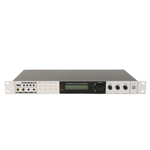 Digital Pre Stage Effects Karaoke Mixer with USB BT and DSP Processor, Audio Processor for Stage Performance and Karaoke Singing