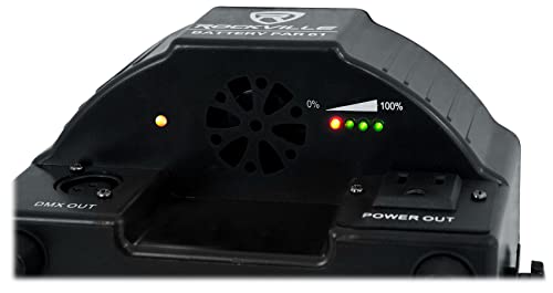 Rockville Battery PAR 61 36W Rechargeable RGBWA+UV DMX Wash Light, 25 Degree Beam, Replaceable Batteries, IR Remote, Sound-Activated, for DJs and Events | 12-18 Hour Battery Life, Stage Lighting, Remote Included, Sound Activated, Strobe, 6/10 DMX Channels