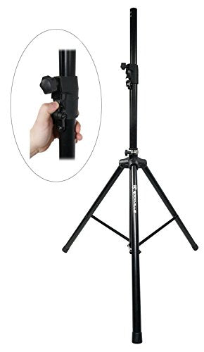 Rockville RVSS4A DJ PA Tripod Stand, Hydraulic Air Auto-Lift/Lower, Bag | Hydraulic Air-Lift/Lower, 42"-79" Height, 154-lb Capacity, Tripod DJ PA Stand, Heavy-Duty Zippered RVSS4A Carry Bag, 2-Items