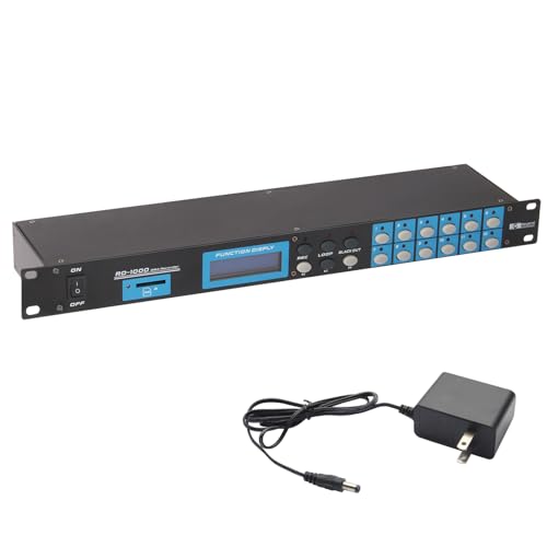 RD-100 DMX512 Recorder 19" 1U Rack DMX Controller SD Card Loop Playback Blackout Timer for Stage DJ Club Lighting(DMX Lighting Controller) - size: 512 channel Recorder & Playback Controller