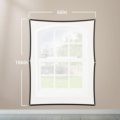 60" x 106" Holographic Rear Projection Screen – Foldable Portable Double-Sided Anti-Wrinkle Projector Screen for Christmas Movies, Halloween Effects, and Home Theater Nights(120 Inch) - size: 120 Inch（60" x 106"）