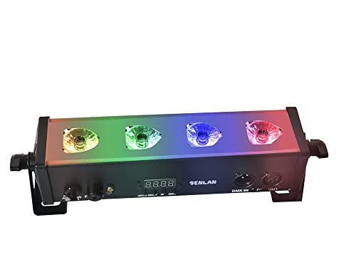 LED Par bar Wall wash Stage Light,SENLAN 4pcsX3W RGB 3-in-1 LED and Full Aluminum House of 7 Modes DMX512 for Disco/Party/Theater