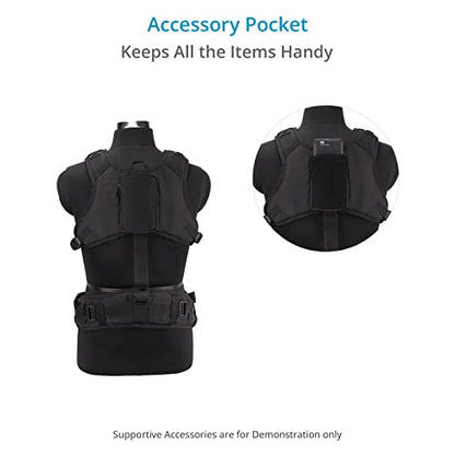 PROAIM Cube Universal Jacket for Field Audio Recorder Bags, 20kg / 44lb | Take the weight of a heavy audio bag off your shoulders — vest-style harness spreads 20kg across your body, padded straps