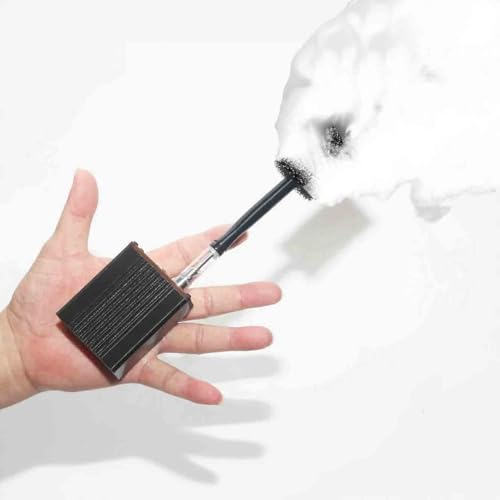 Mini Fog Machine,Smoke Machine for Outdoor Events DJ Parties Photography,Indoor Stage Effects,Halloween (Square black) - color: Square black