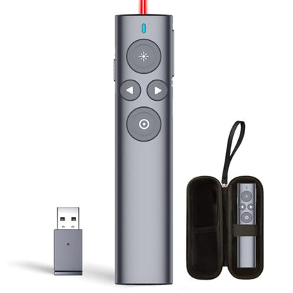 Norwii N95s Presentation Clicker with Digital Laser Pointer for TV Screen - color: Red - USB-A
