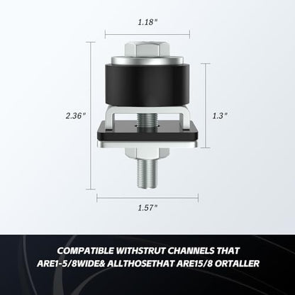 SKTREX Anti-Skid designTrolley Roller Wheels Limit Trolley Assembly Positioning for Unistrut Strut Channel with 1-5/8" Wide and All 1-5/8" or Taller Strut Channel Pack of 4 - style: Anti-slip design Pack of 4
