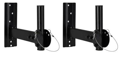 Rockville RPW30 Adjustable Wall Mount Bracket Pair for PA Speakers, 110 lb | Heavy Duty Steel, 110 lb Capacity Each, Horizontal and Vertical Tilt, Includes Mounting Hardware, for PA Speaker Installation - style: Tilt and Swivel
