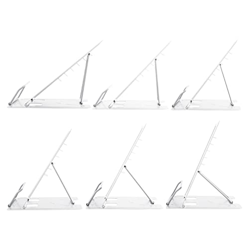 Honagu Book Stand Metal Desk Book Holder, Book Holders for Reading Hands Free, Adjustable Cookbook Documents Holder, Portable Bookstand for Music Books, Textbook, Recipe, Tablet, Ipad (White) - color: White