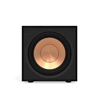 Klipsch Reference R-101SW 10” Front-Firing Subwoofer with All-new Spun-Copper 10” woofers and an All-Digital Amplifier for Premium Home Theater Sound in Black | Home theater audio with 10 inch driver, 300W peak power and active amplification - size: 10” W