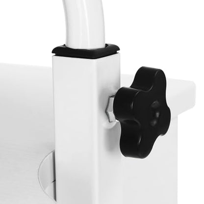 Portable Podium Stand, Mobile Height Adjustable Church Classroom Lecture Teacher Speaker Presentation Stand Concert Podium Standing Desk Laptop Holder (White) - color: White