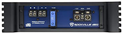 Rockville DK512 Package Dual 12" K5 Car Subwoofer Enclosure with dB12 Amp | 2800W Peak, 700W RMS, 2 Ohm Impedance, 50 Oz Magnet, Cast Iron Basket, 8 Volt Preamp Circuitry, Polypropylene Dustcap