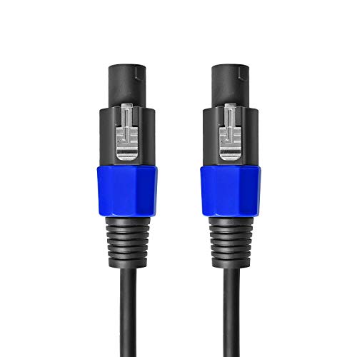 2Pcs 3ft Pro Speakon to Speakon Cable 7mm Twist Lock Audio Speaker Wire - size: 3ft