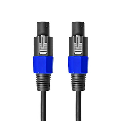 2Pcs 3ft Pro Speakon to Speakon Cable 7mm Twist Lock Audio Speaker Wire - size: 3ft