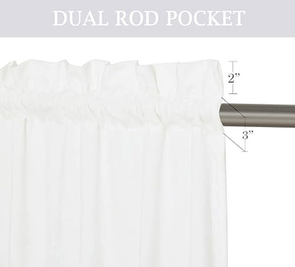 Chezmoi Collection Lux Cream White Crushed Velvet Curtains 2 Panel Set - 84 inches Long Room Darkening Luxury Distressed Velvet Rod Pocket Window Drapes for Living Room Bedroom 50" W x 84" L - color: Cream White
