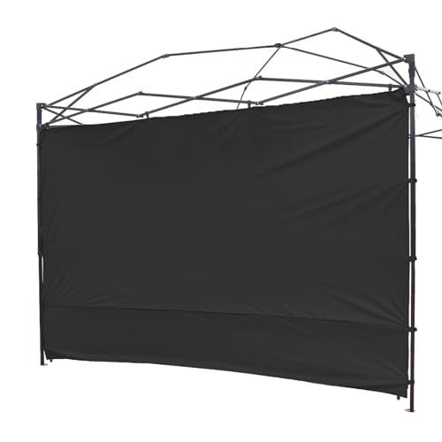 Canopy Sunwall Sidewall Gazebos Tent for 10x10ft Pop up Straight Leg Black | Waterproof Gazebos Outdoor Instant Canopies 1 Pcs Canopy Sidewall Only - color: Black, size: 10 x 10 ft (1 piece)