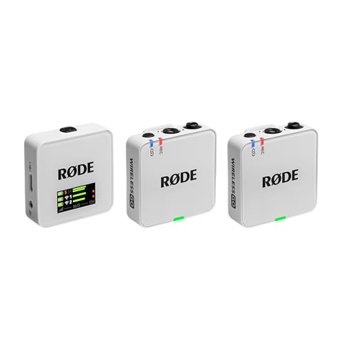 RØDE Wireless GO (Gen 3) – Compact Wireless Mic – Pristine Audio, 32-bit Float Recording, Automatic Level Control, for Phones, Cameras and Computers (White) - color: White, style: WIGO 3
