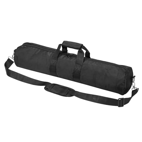 PATIKIL Tripod Carrying Case, 25.6" x 5.1" Heavy Duty Nylon Padded Tripod Bag with Adjustable Shoulder Straps and Handles for Light Stands Umbrellas Tripods Mic Speaker Stand, Black - size: 25.6" x 5.1"