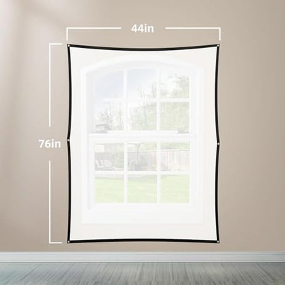 100" Outdoor Holographic Rear Projection Screen: 4K Indoor and Outdoor 16:9 Foldable Classroom Courtyard Projection Screen, Used for projecting Christmas Movies Videos Movie Nights (76 "H x 44 "W) - size: 76 "H x 44 "W