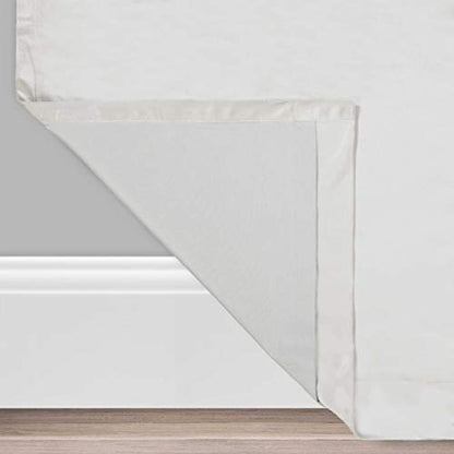 Eclipse Absolute Zero Harper Velvet Blackout Thermal Insulated Rod Pocket Curtains for Bedroom, Single Panel, 50" x 63", Snow - color: Snow, size: 50"W x 63"L (Pack of 1)